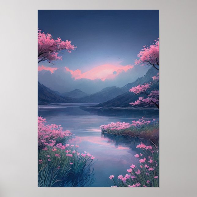 Affiche Le doux débit d'une rivière tranquille (Devant)