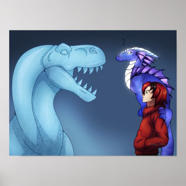 Affiche Le dragon rencontre le dinosaure de glace (Devant)