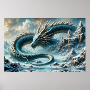 Affiche Le dragon se réveille dans un monde glacé