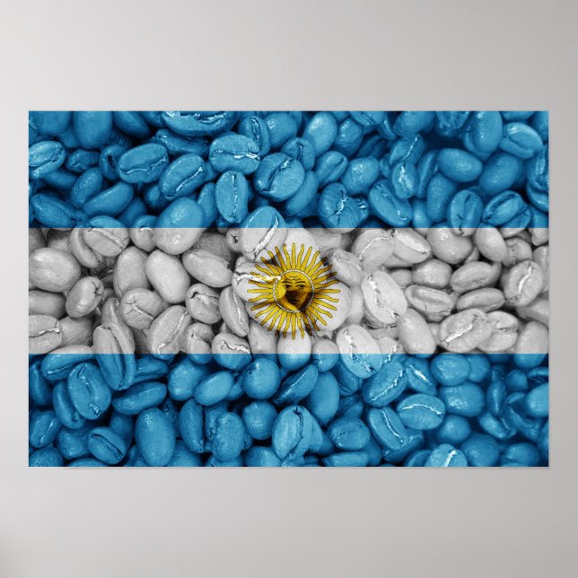 Affiche Le drapeau argentin café (Devant)