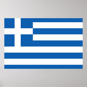 Affiche Le drapeau de la Grèce