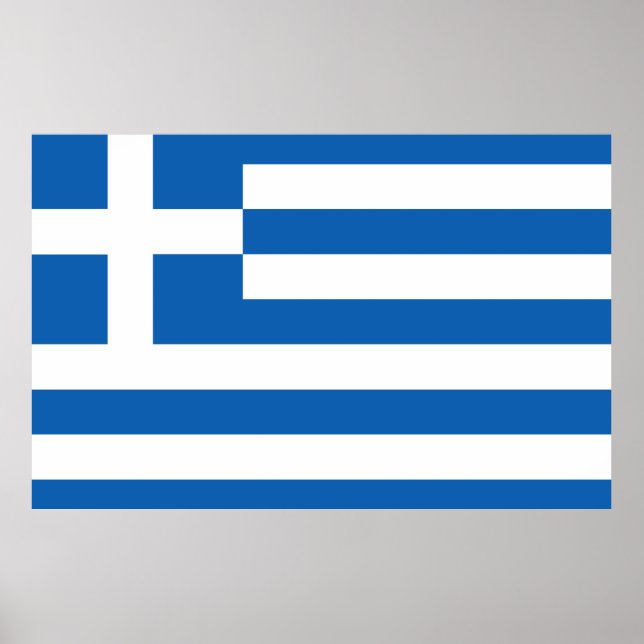 Affiche Le drapeau de la Grèce  (Devant)