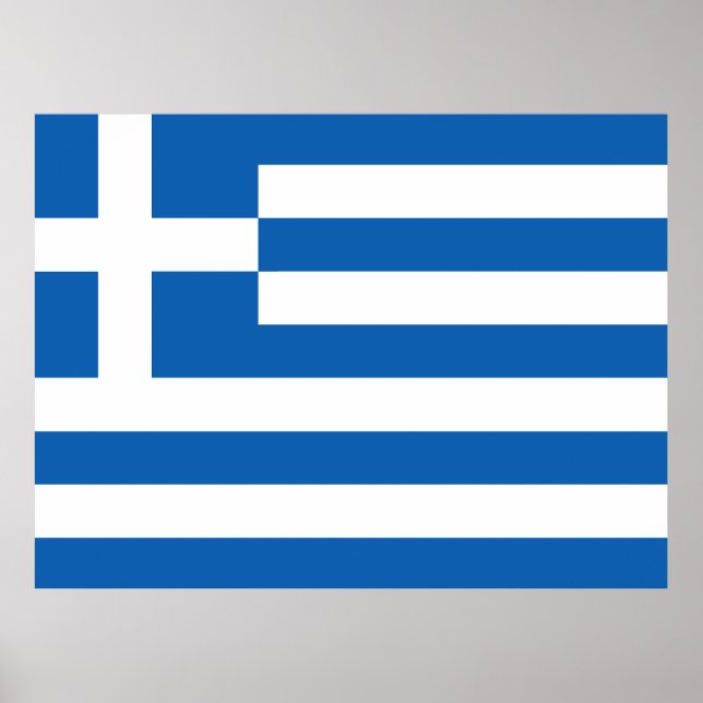 Affiche Le drapeau de la Grèce  (Devant)