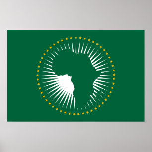 Affiche Le Drapeau de l'Union africaine