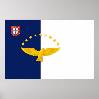 Affiche Le drapeau des Açores