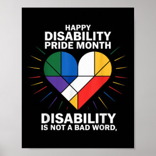 Affiche Le Drapeau Handicap N'Est Pas Un Mauvais Mot.