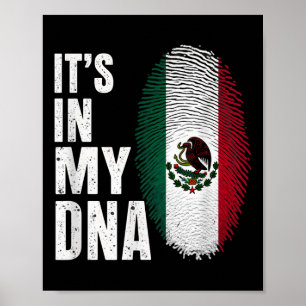 Affiche Le Drapeau Mexicain Mexique C'Est Dans Mon Adn