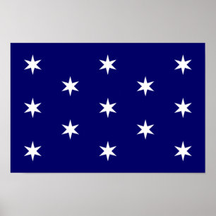 Affiche Le drapeau personnel de George Washington