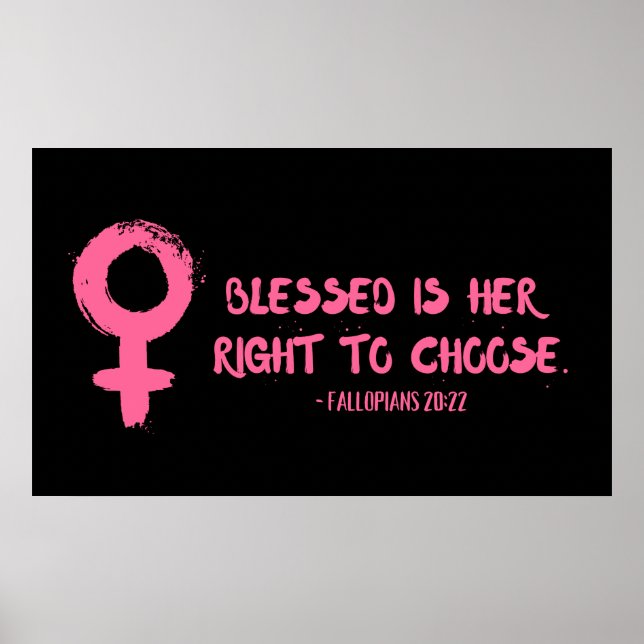 Affiche Le droit de choisir une féministe verse (Devant)