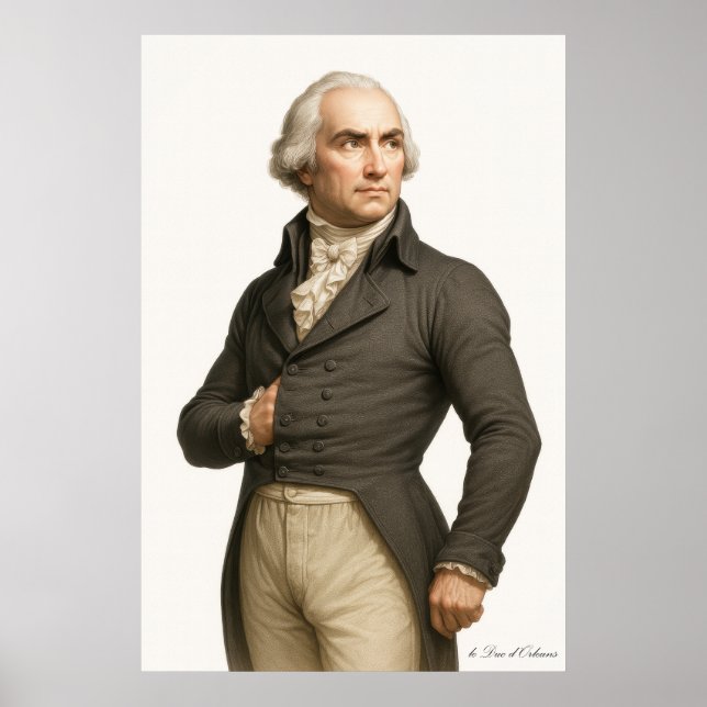Affiche Le Duc d'Orléans - Gravure de la Révolution frança (Devant)