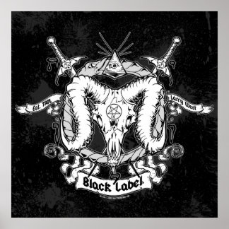 Affiche Le Étiquette noir de Larry West