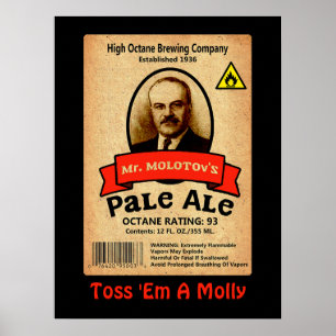Affiche Le Étiquette Pale Ale de M. Molotov