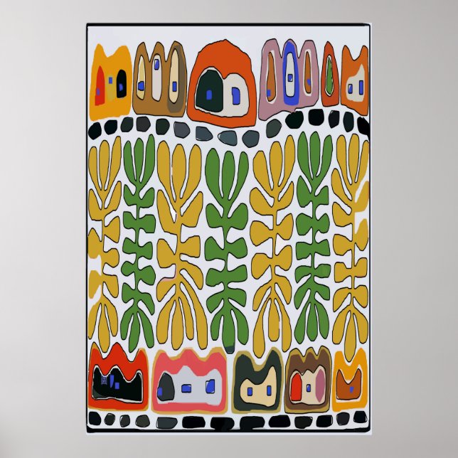 Affiche Le Fairgrounds Abstrait, Nouvelle-Orléans (Devant)