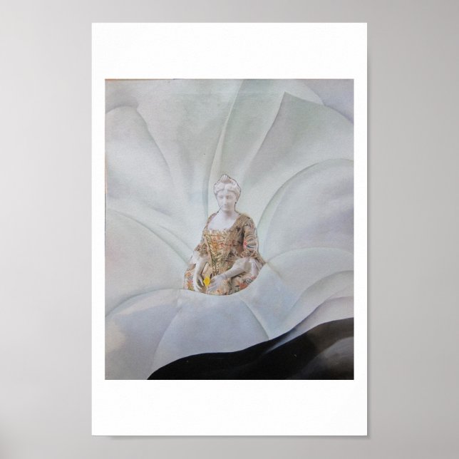 Affiche Le Fantôme de la Fleur - art de collage (Devant)