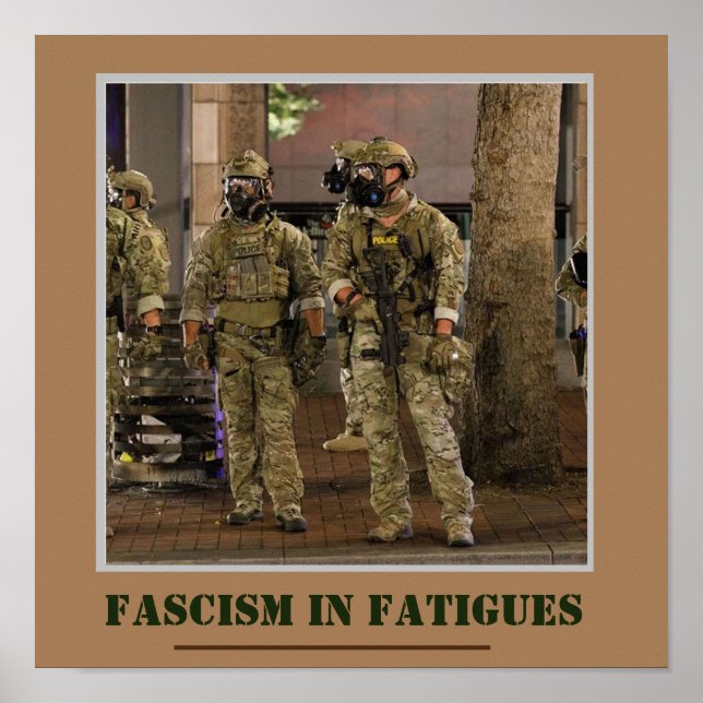 Affiche Le fascisme à Fatigues (Devant)