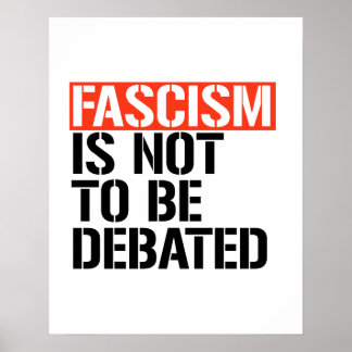 Affiche Le fascisme ne doit pas être débattu