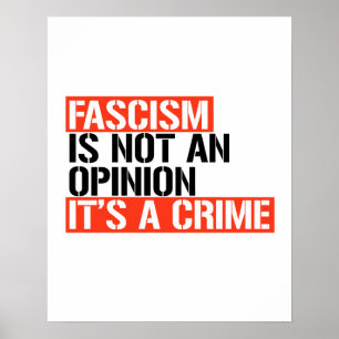 Affiche Le fascisme n'est pas une opinion