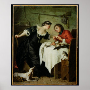 Affiche Le Faucon, des Fables de Fontaine