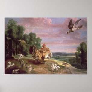 Affiche Le faucon et la poule