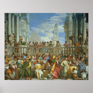 Affiche Le festin de mariage chez Cana, c.1562 (huile sur
