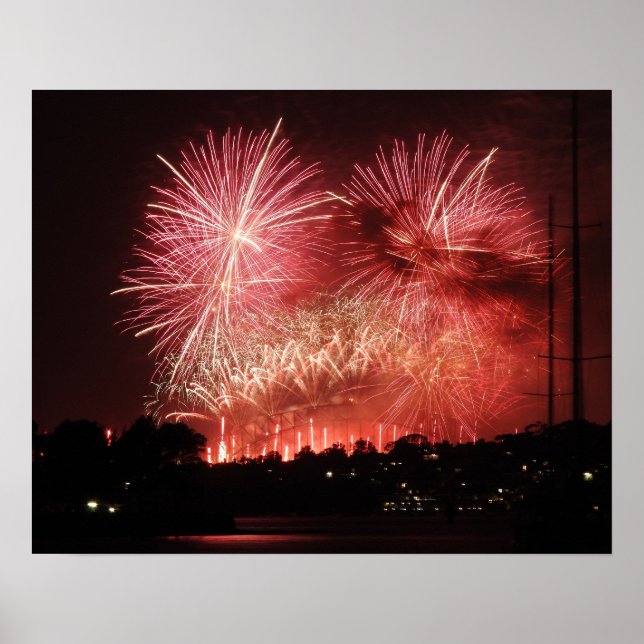 Affiche Le feu d'artifice du Nouvel An de Sydney (Devant)