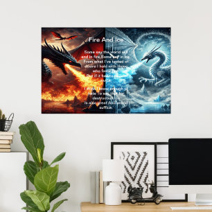 Affiche Le feu et la glace : le récit d'un dragon