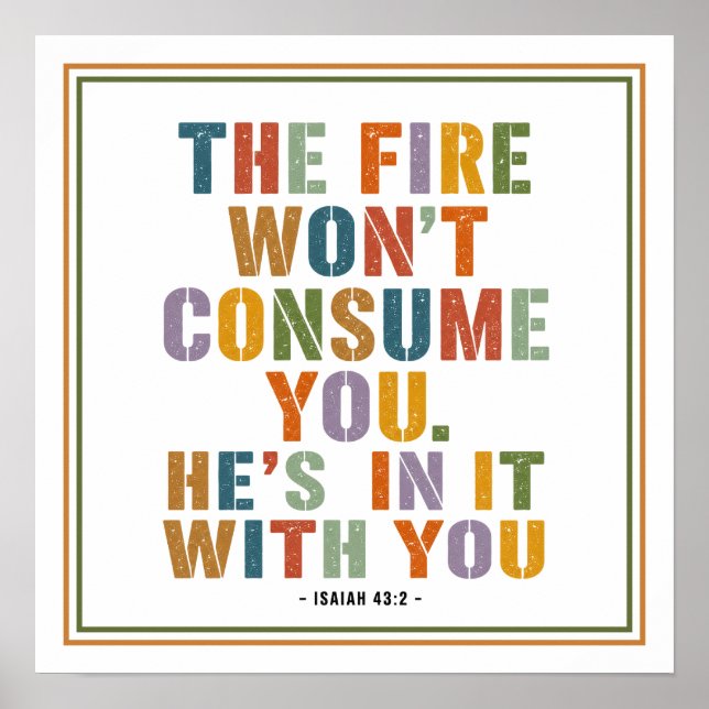 Affiche Le feu ne te consumera pas Il est avec toi (Devant)