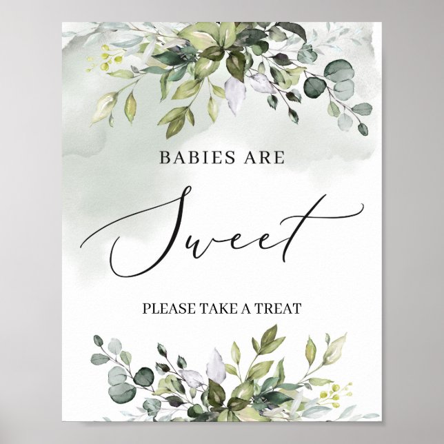 Affiche Le feuillage boho moderne les bébés sont doux (Devant)