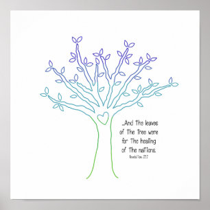 Affiche Le feuille de l'affiche d'arbre