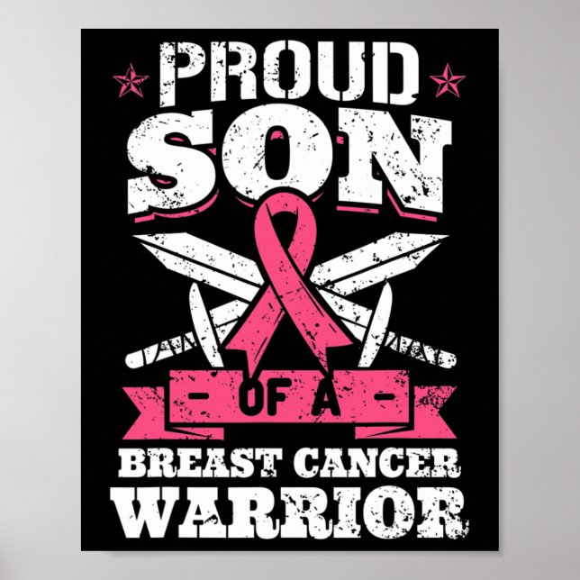 Affiche Le Fils Du Cancer Du Sein Guerrier De Sensibilisat (Devant)