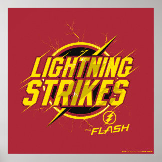 Affiche Le Flash | Graphique "Frappes de foudre"
