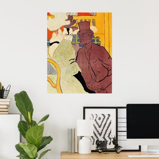 Affiche Le Flirt (Un Anglais) de Toulouse Lautrec (Bureau à domicile)