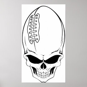 Affiche le football 2 de crâne