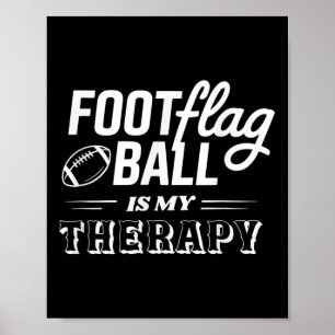 Affiche Le football à drapeau pied balle à drapeau est ma