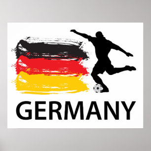 Affiche Le football de l'Allemagne