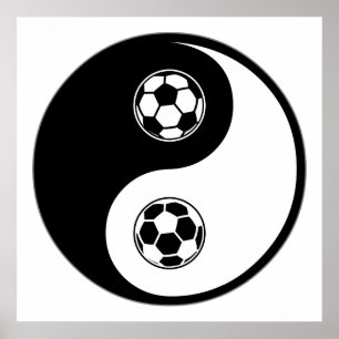 Affiche Le football de Yin Yang