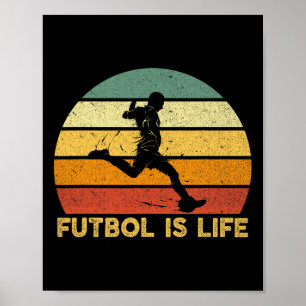 Affiche Le football est la vie Costume de joueur de footba