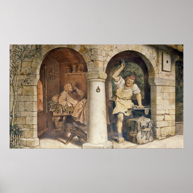Affiche Le forgeron de Ruhla, vers 1854 (Devant)