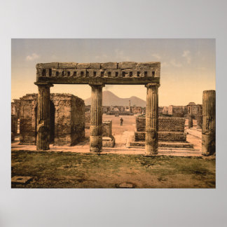 Affiche Le Forum, Pompéi, Campanie, Italie