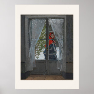 Affiche Le Foulard Rouge de Monet - Art Impressionniste