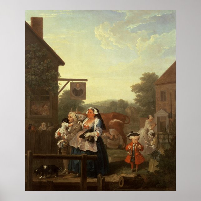 Affiche Le Four Times of Day : Soirée, 1736 (Devant)