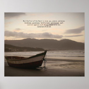 Affiche Le Fruit de l'Esprit Bible Verse Boat