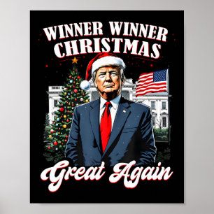 Affiche Le gagnant de Noël Grand à nouveau amusant Trump 2
