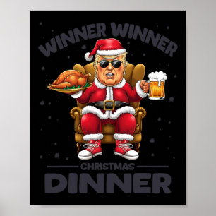 Affiche Le gagnant de Trump Dîner turc Drôle Trump Chri