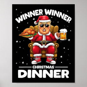 Affiche Le gagnant de Trump Dîner turc Drôle Trump Chri