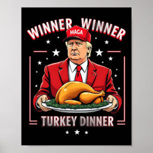 Affiche Le gagnant du dîner turc Donald Trump Noël