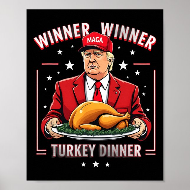 Affiche Le gagnant du dîner turc Donald Trump Noël (Devant)