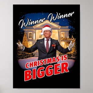 Affiche Le gagnant Noël est plus grand - le président Trum