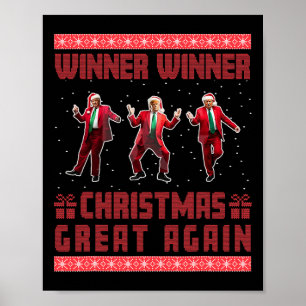 Affiche Le gagnant Noël grand encore Père Noël Trump Da