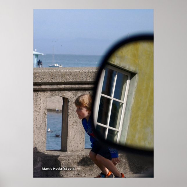 Affiche Le garçon court sur le pont (Devant)